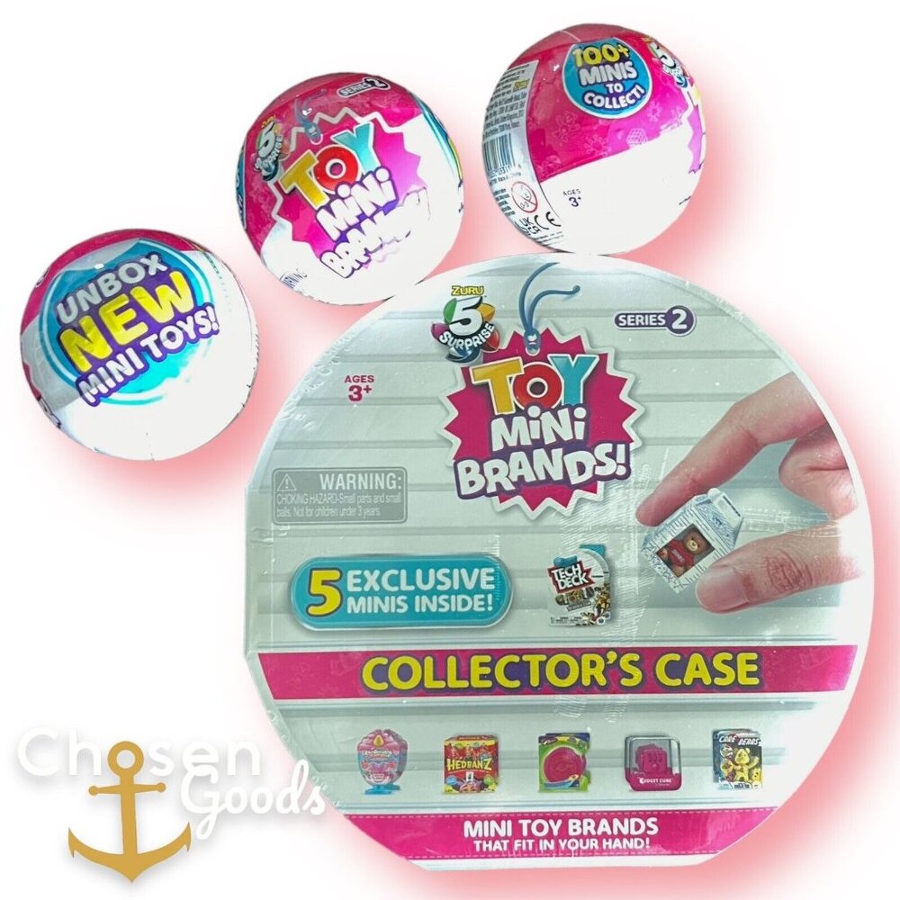 Zuru 5 Surprise Mini Toy Brands 3 Ball Set + Collectors Case Sealed Exclusives